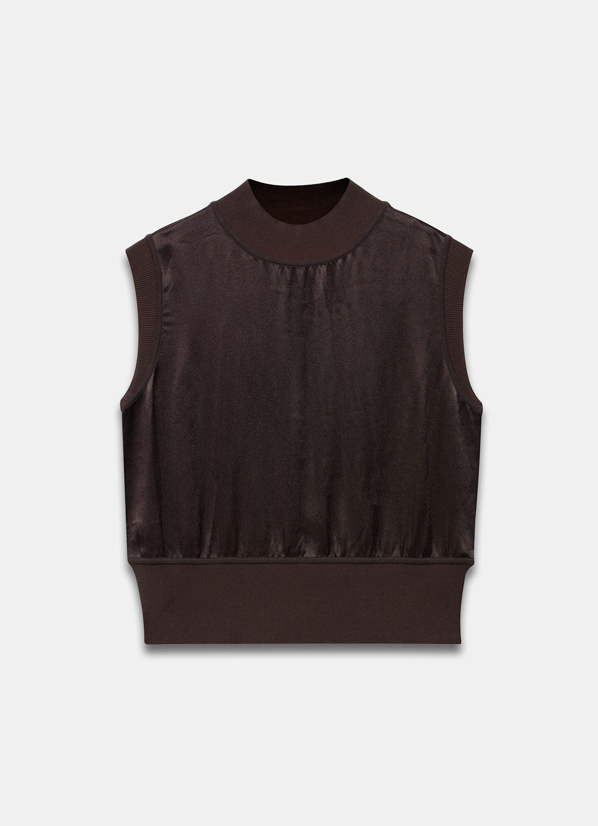 Brown Sleeveless Top