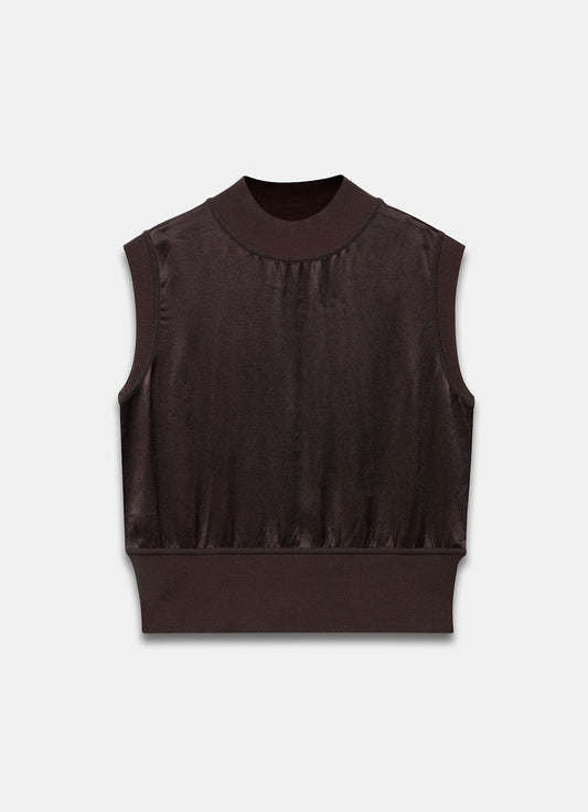 Brown Sleeveless Top