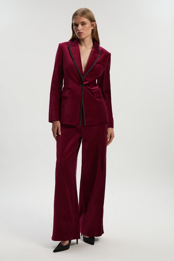 Velvet Groisgrain Tailored Blazer