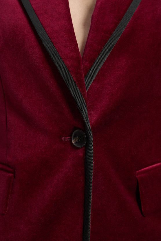 Velvet Groisgrain Tailored Blazer