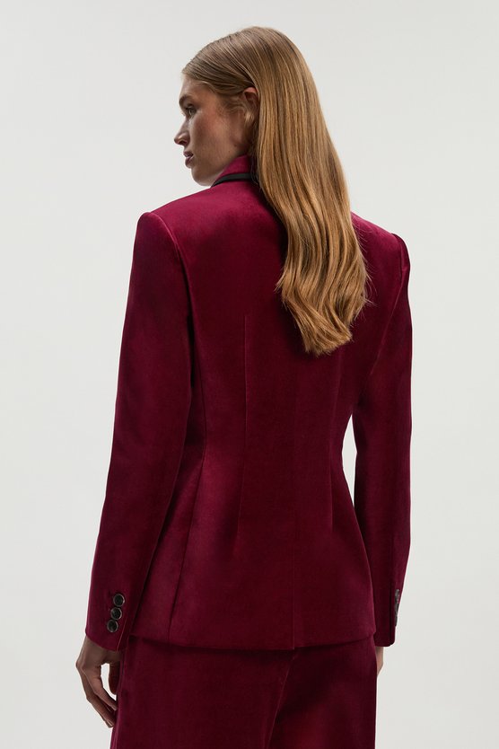 Velvet Groisgrain Tailored Blazer