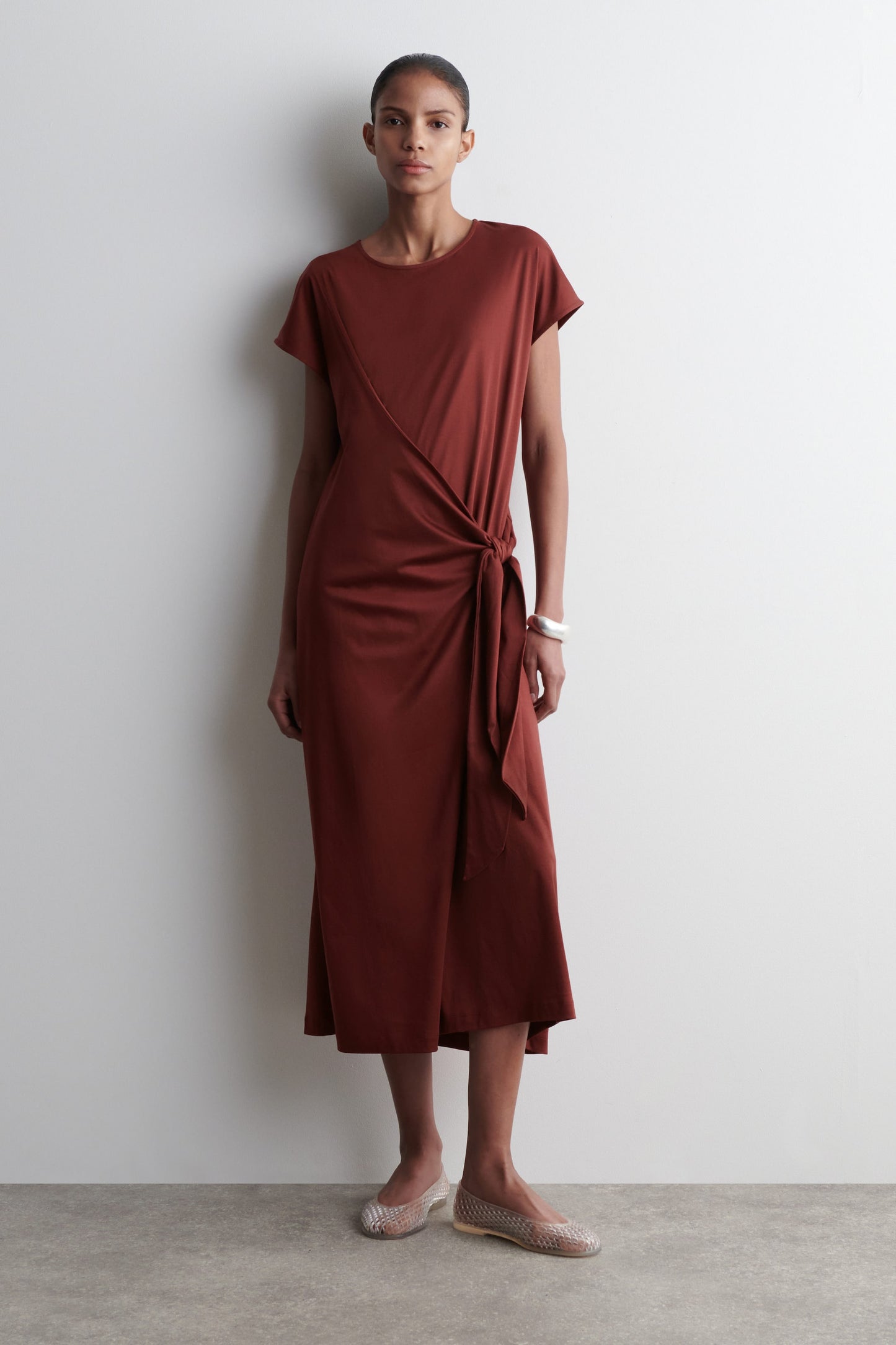 Wrap-Front T-Shirt Dress