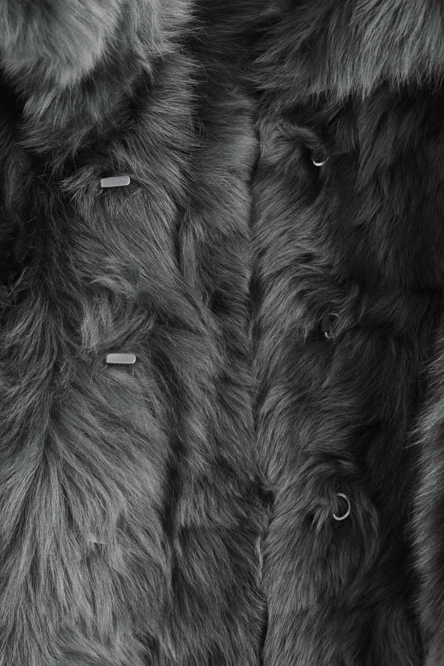 Funnel-Neck Shearling Jacket
