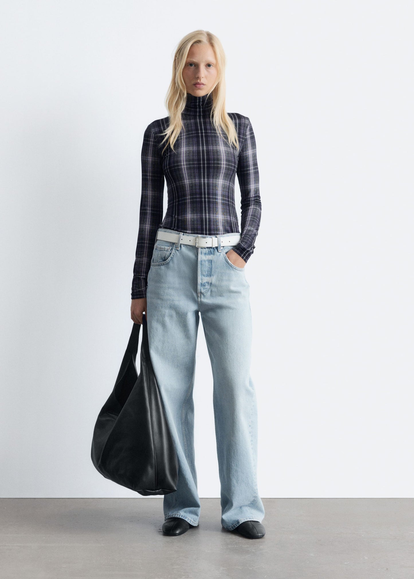 Slim Fit Turtleneck Top