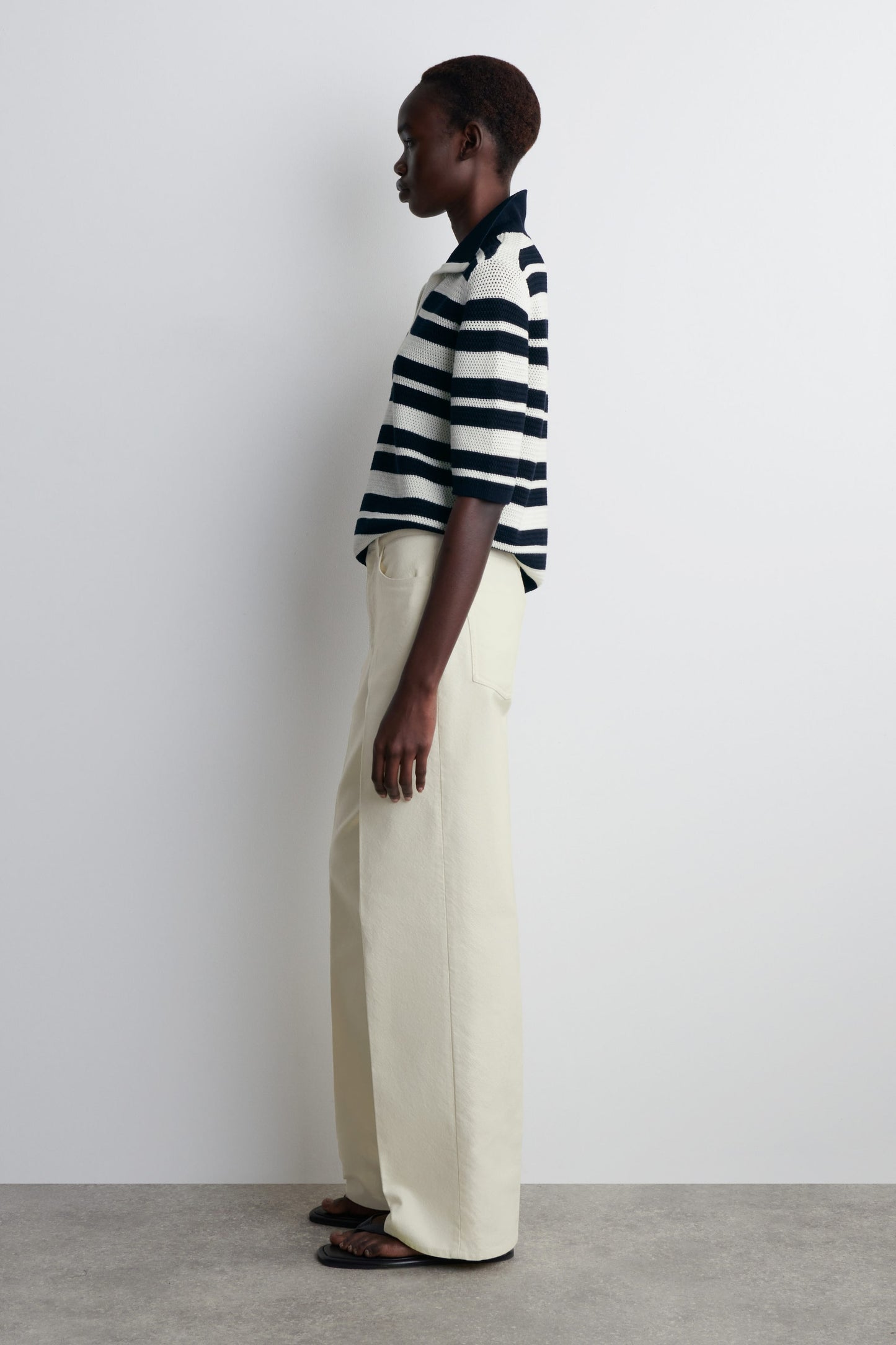 Cotton-Canvas Straight-Leg Trousers