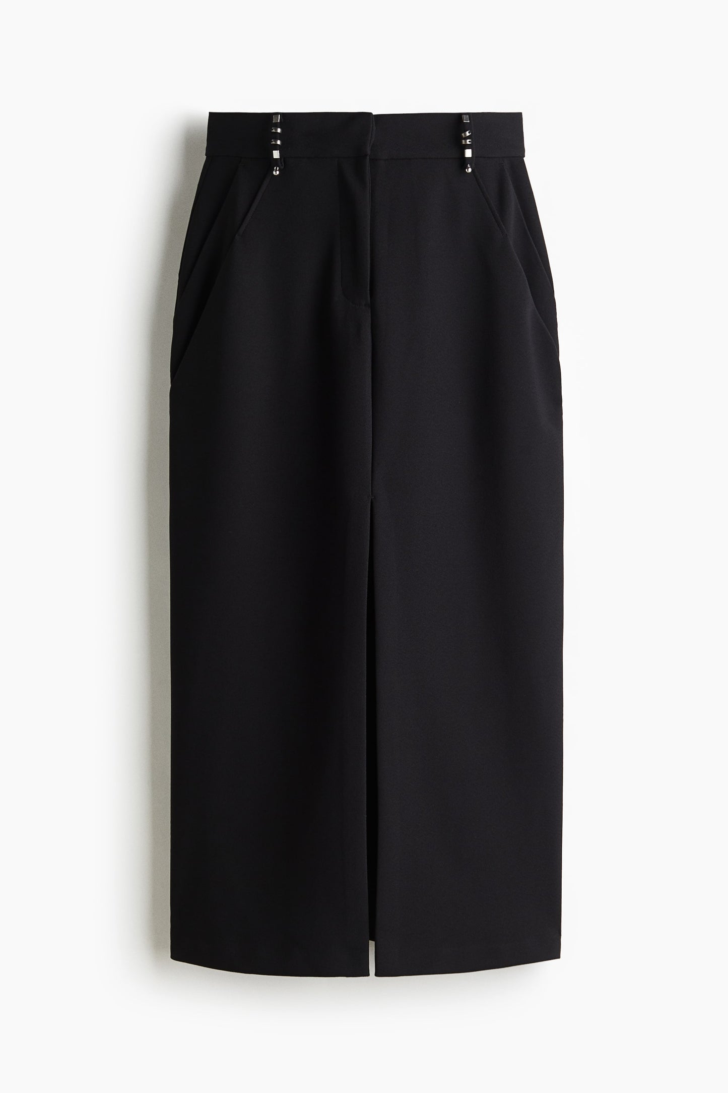Rivet-detail pencil skirt