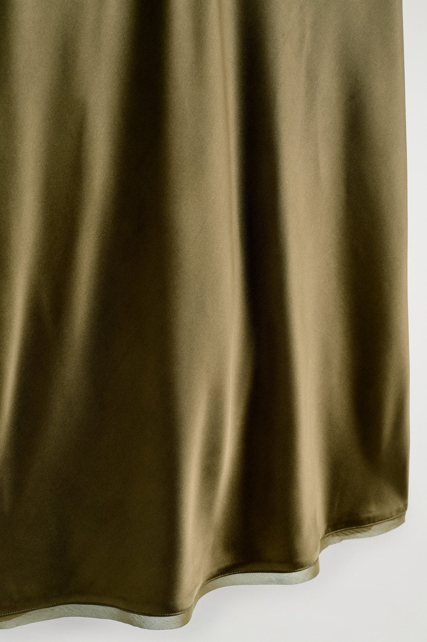 Bias-Cut Satin Midi Skirt