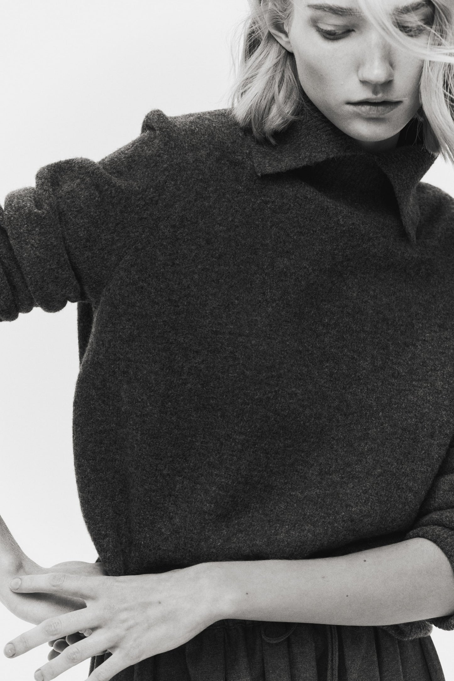 Polo-neck jumper