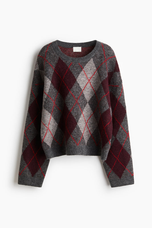 Jacquard-knit jumper