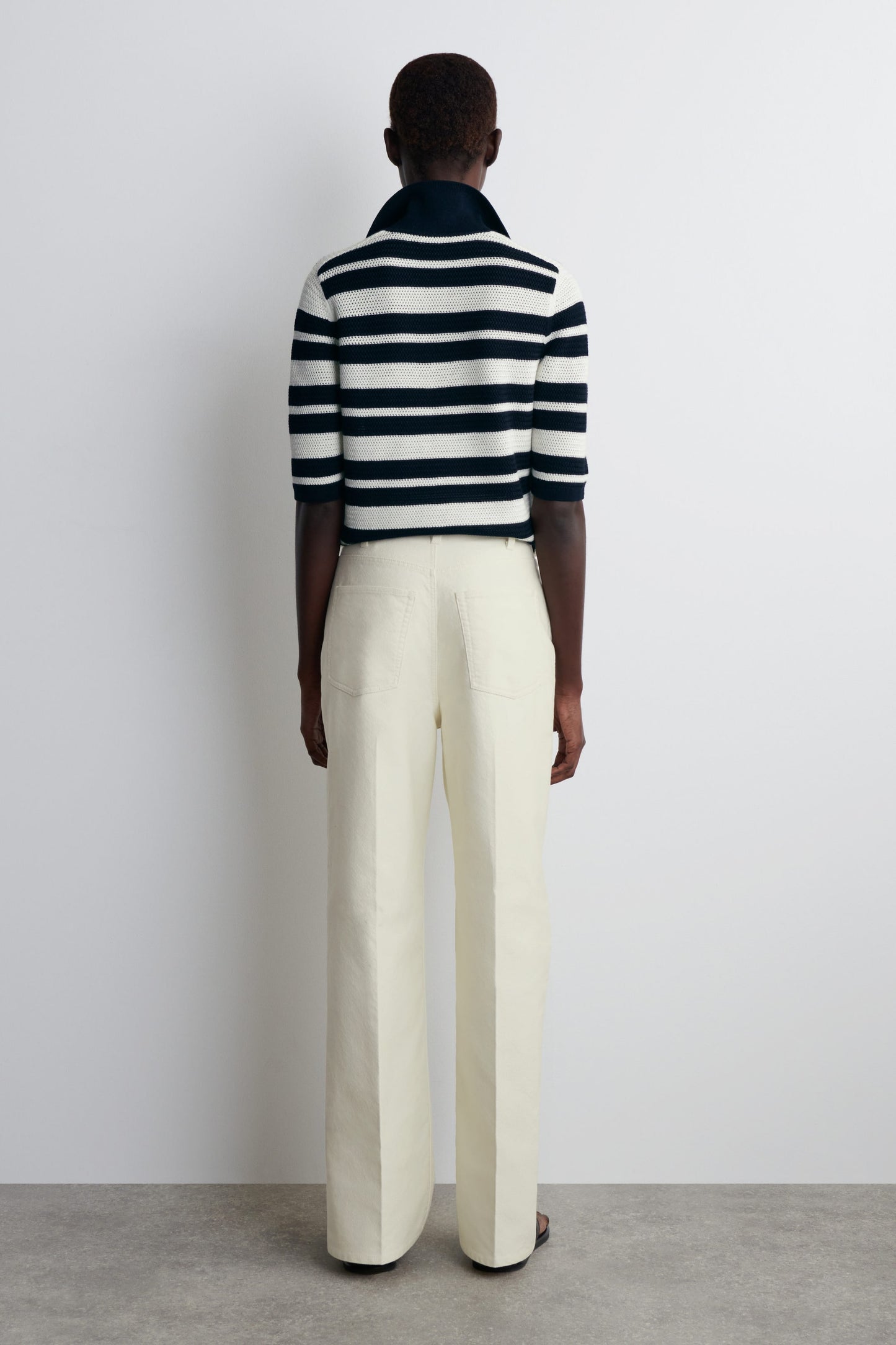 Cotton-Canvas Straight-Leg Trousers