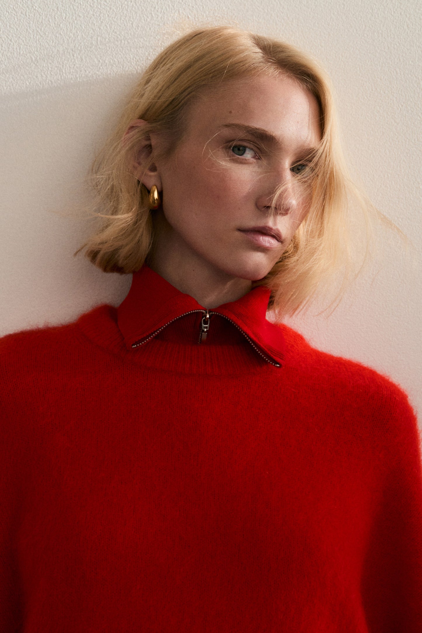 Oversized mohair-blend jumper
