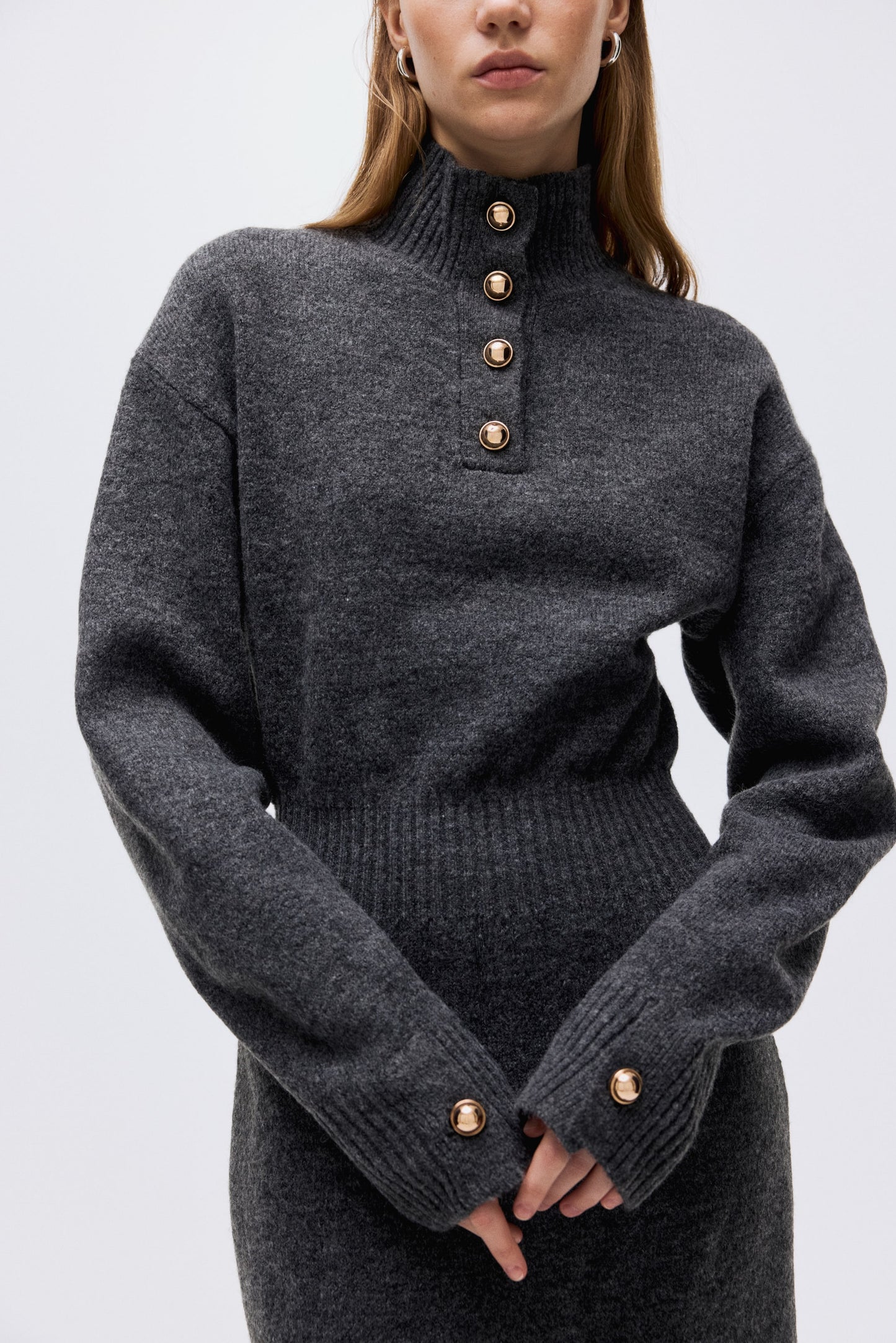 Knitted turtleneck dress