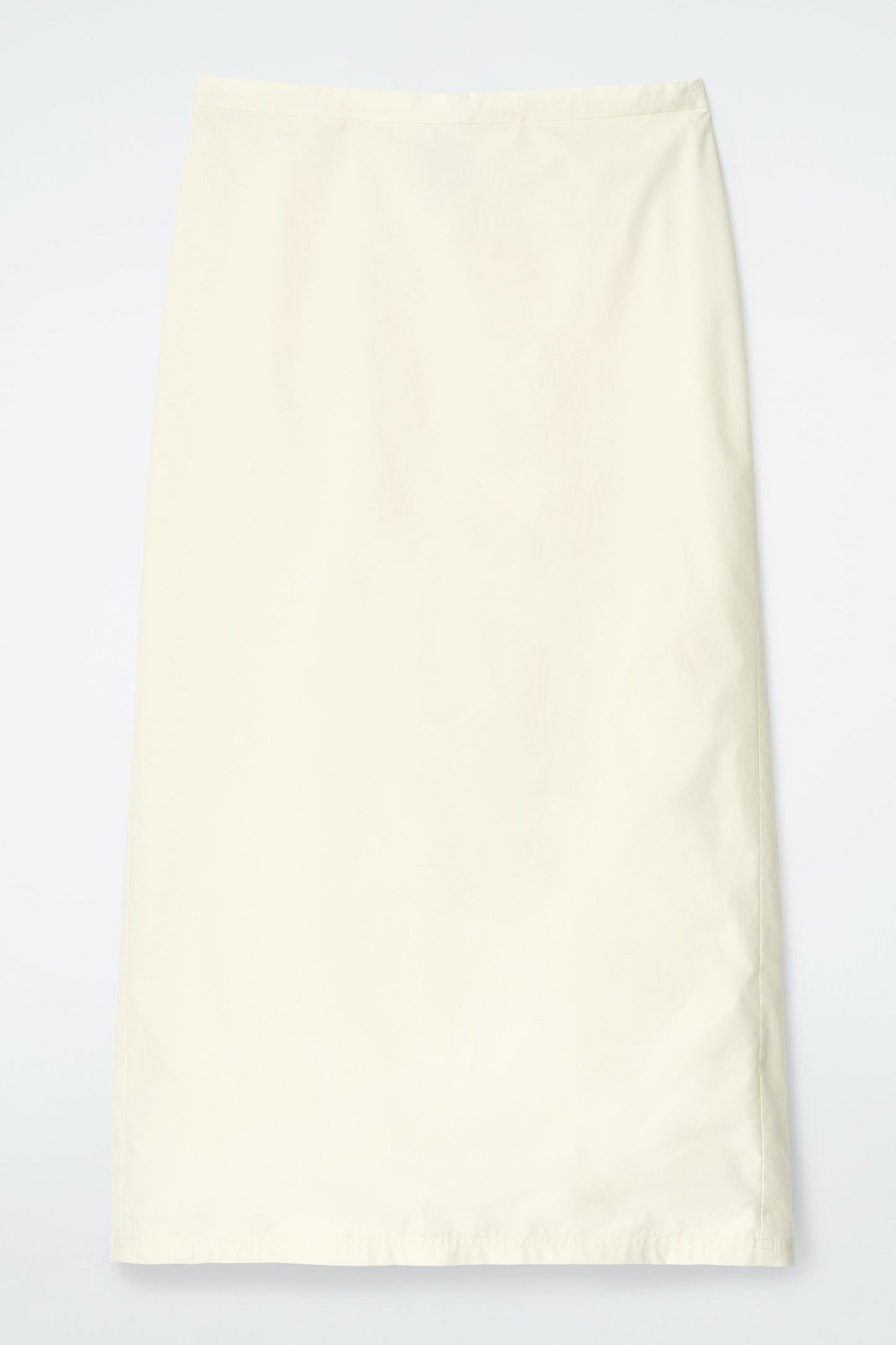 Cotton drawstring midi skirt
