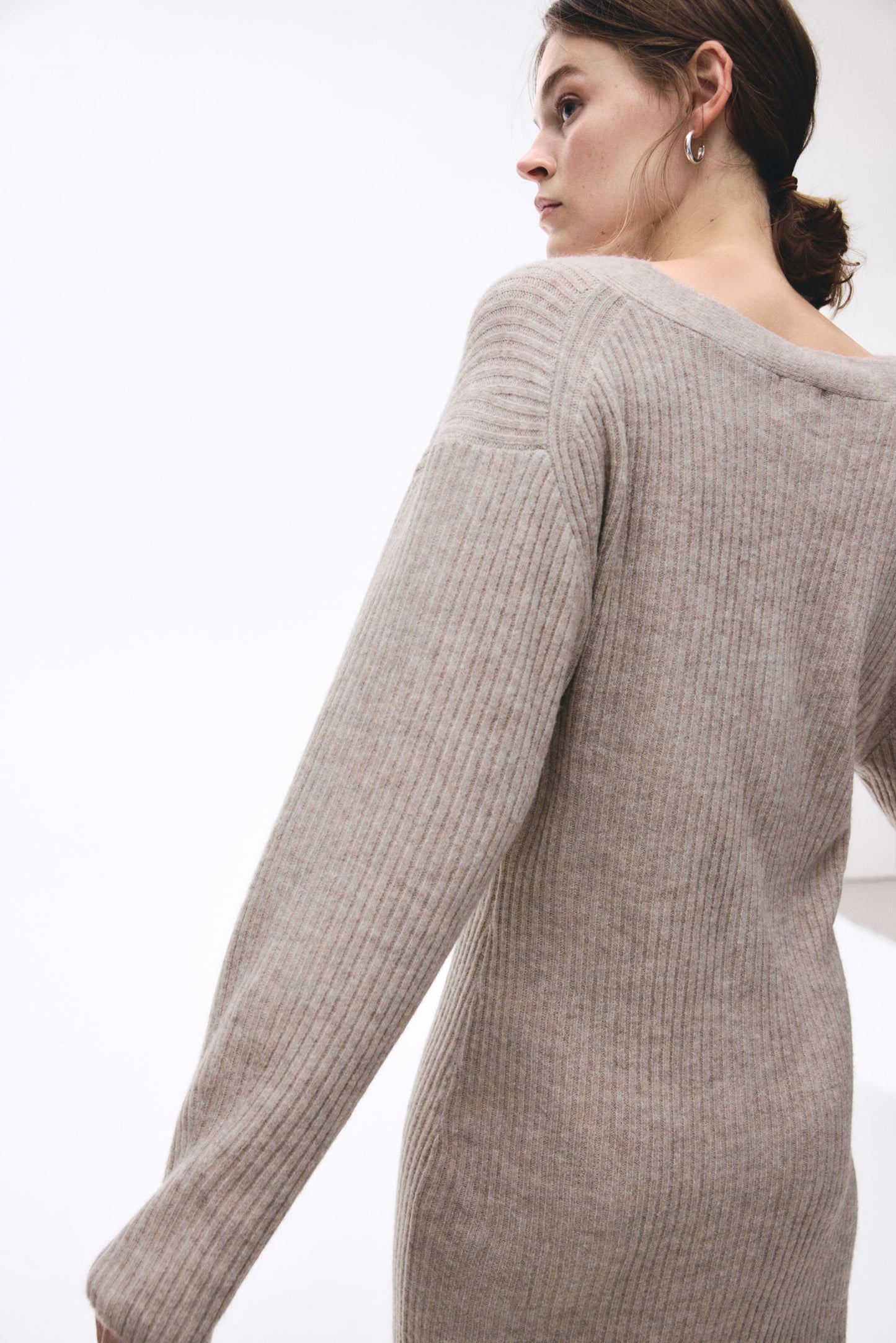 Rib-knit dress