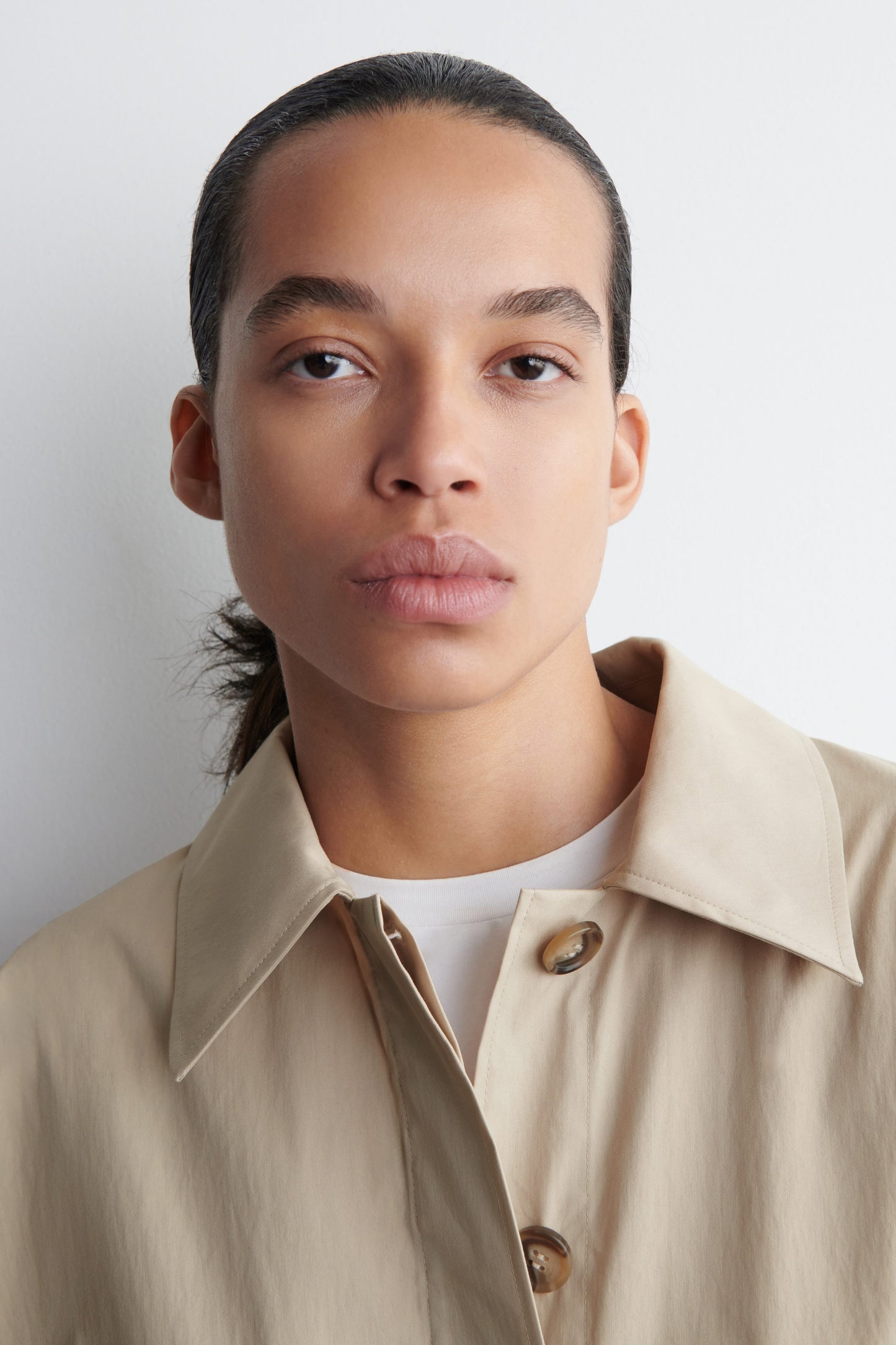 Cropped Trench Coat Cape