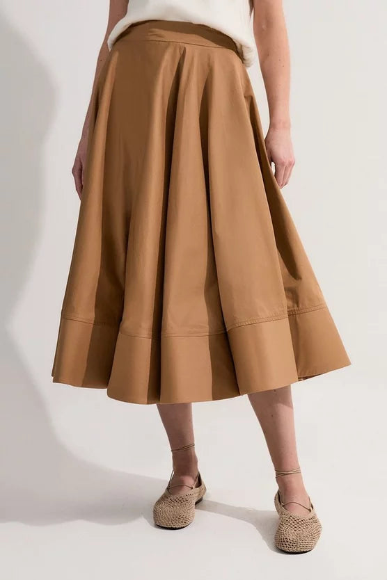 Cotton Tailored Full Skirt