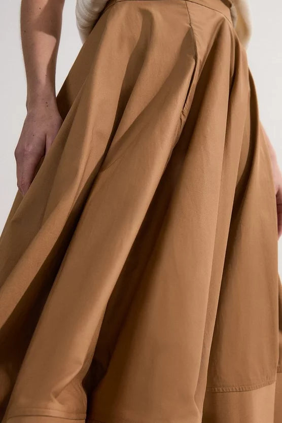 Cotton Tailored Full Skirt