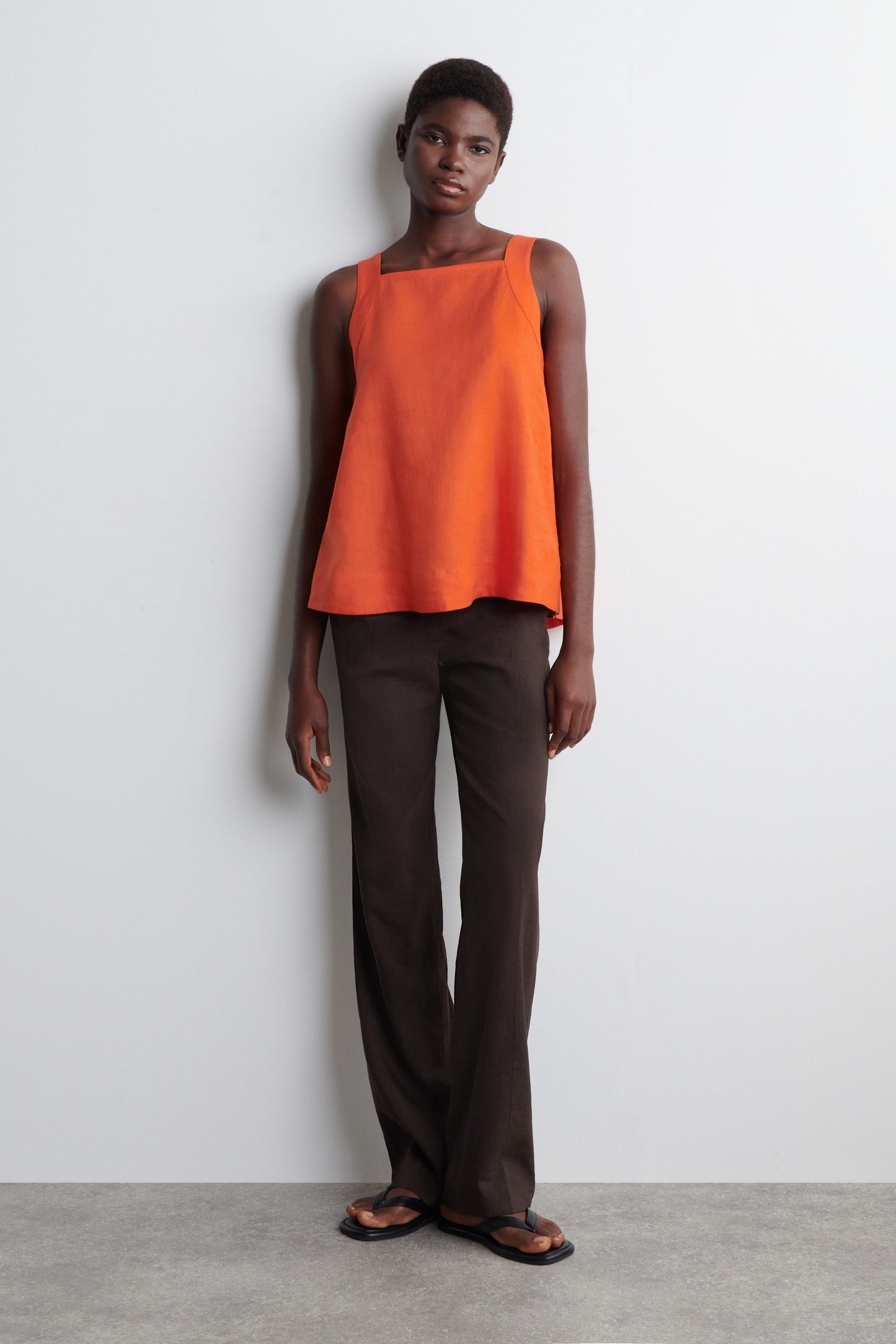 Tie-Back Linen Top