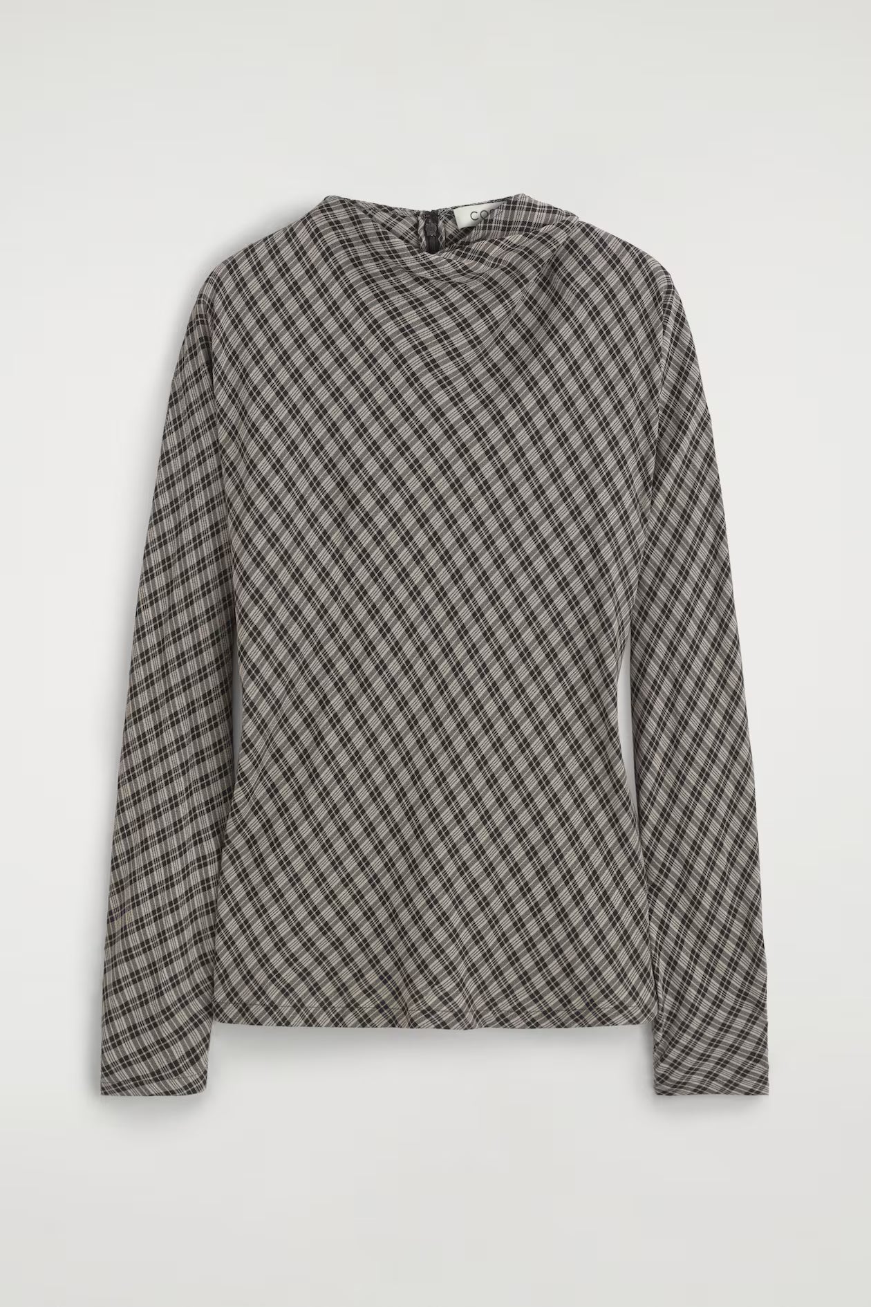 Draped Checked Top