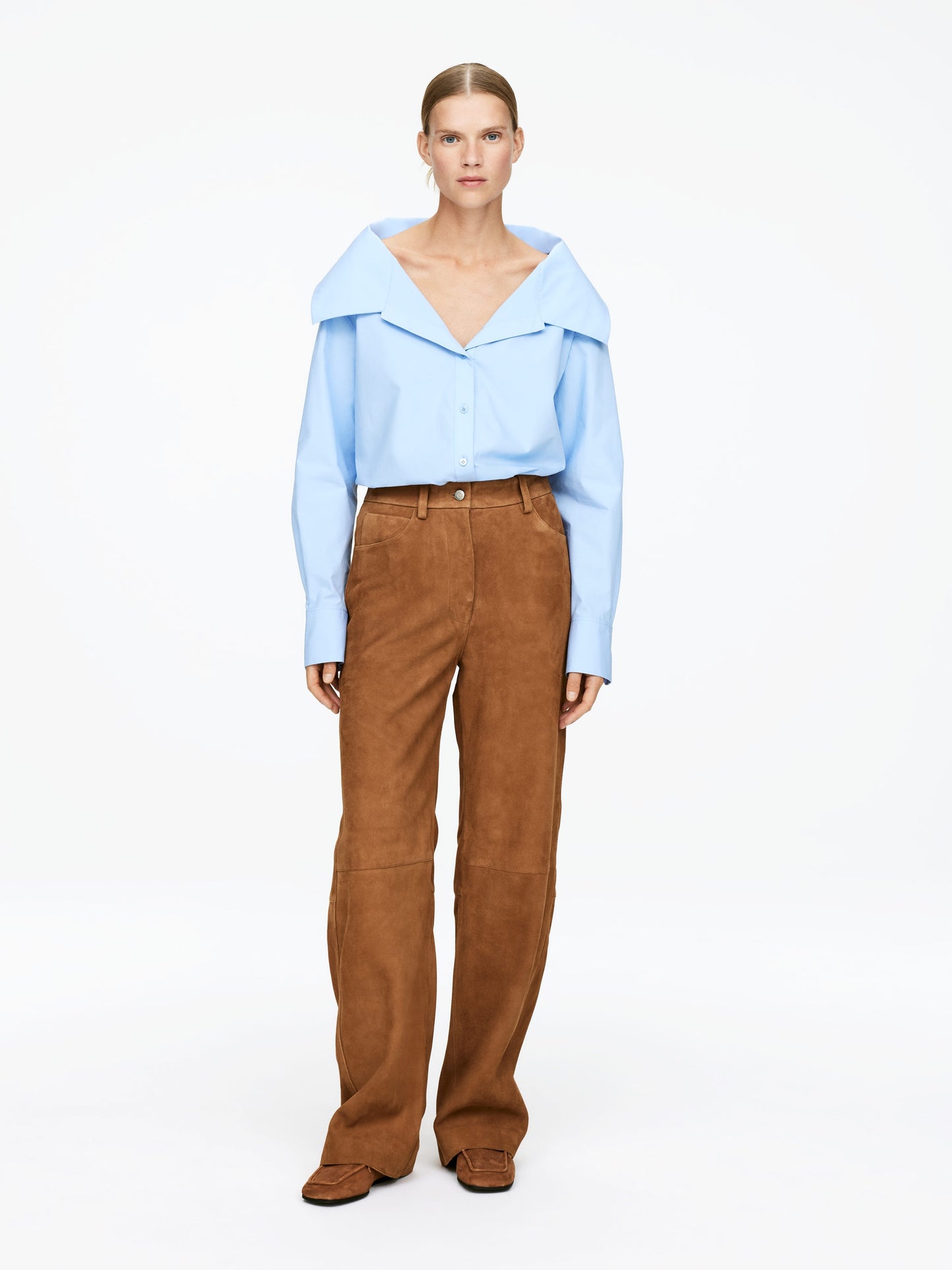 Relaxed Suede Trousers