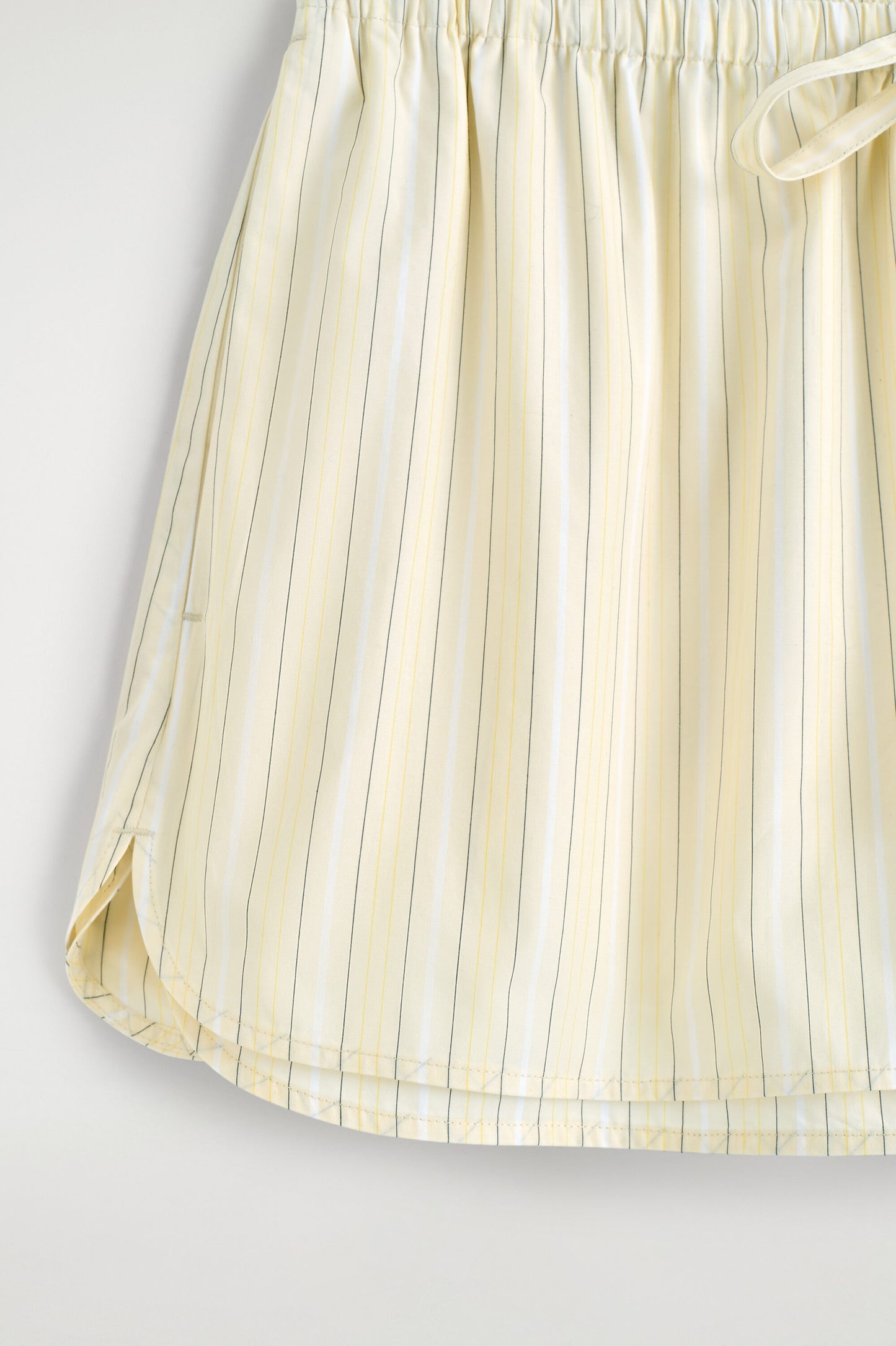 Layered cotton-poplin drawstring shorts
