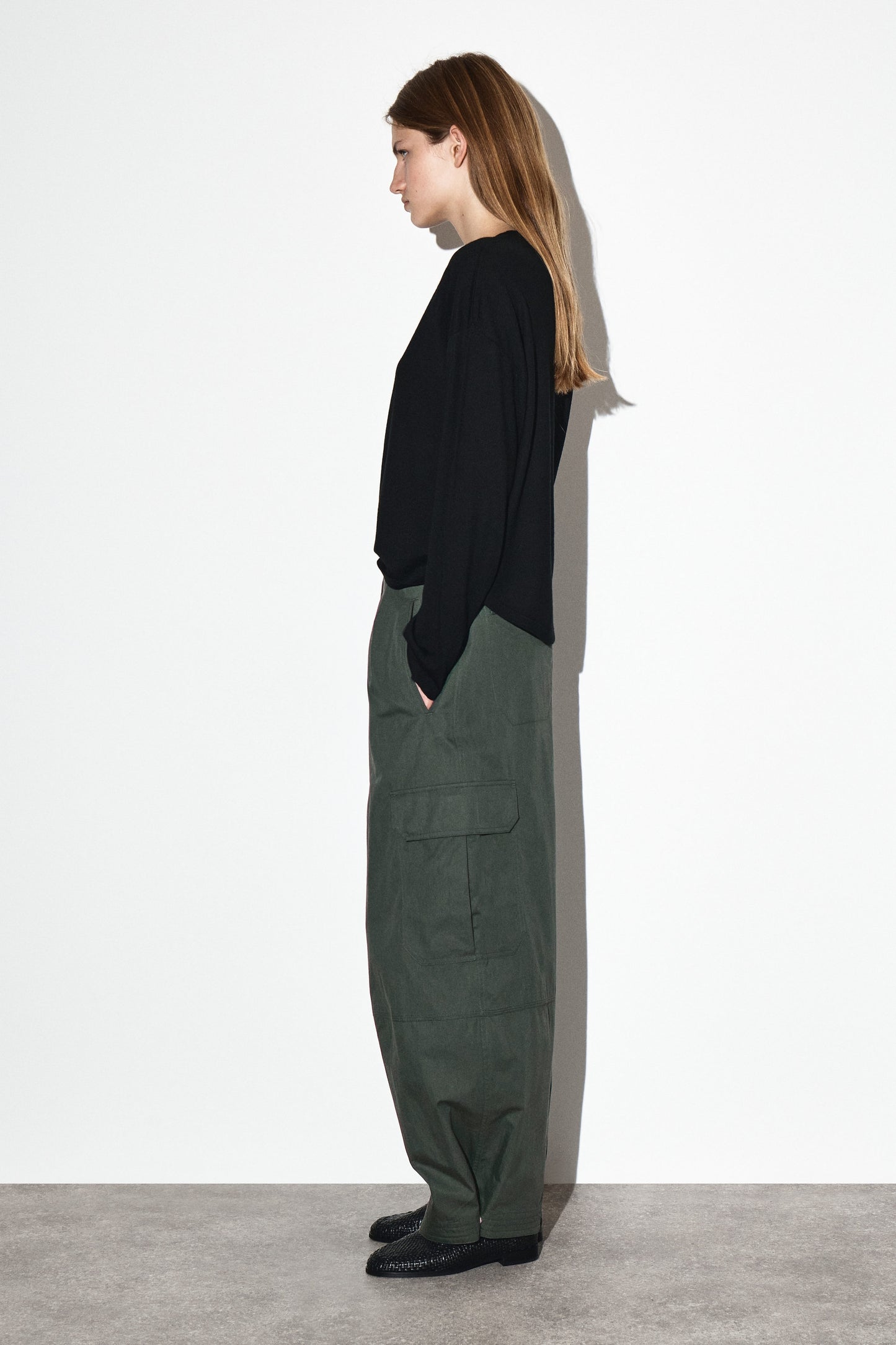 Utility Barrel-Leg Trousers