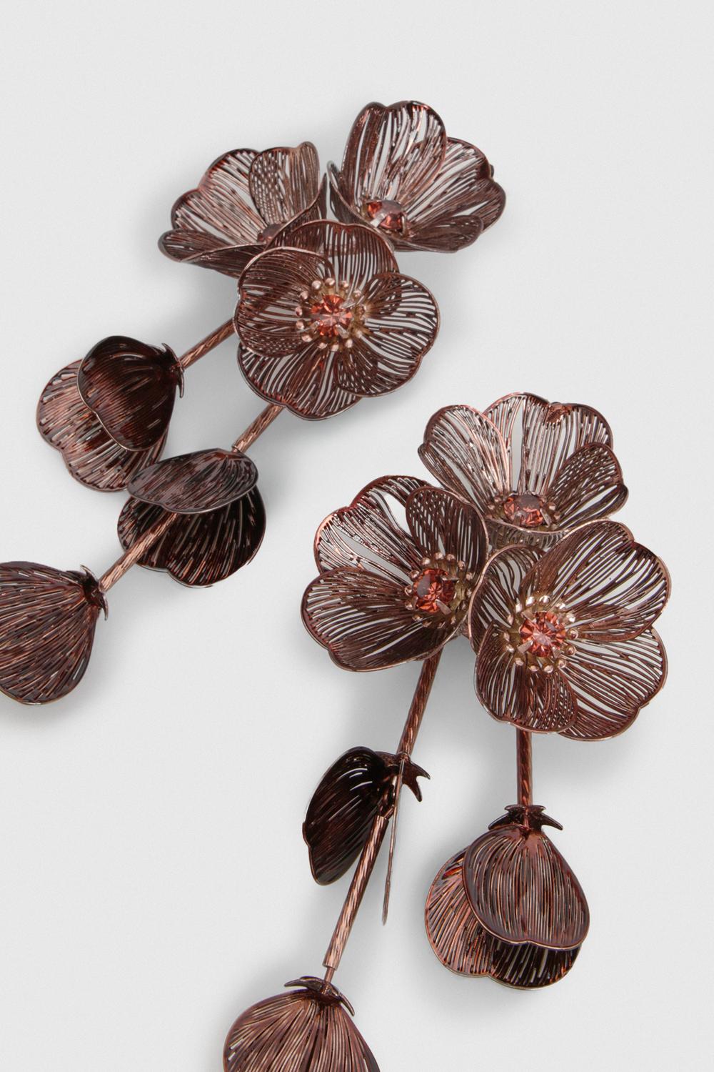 Cluster Flower Drop Earrings