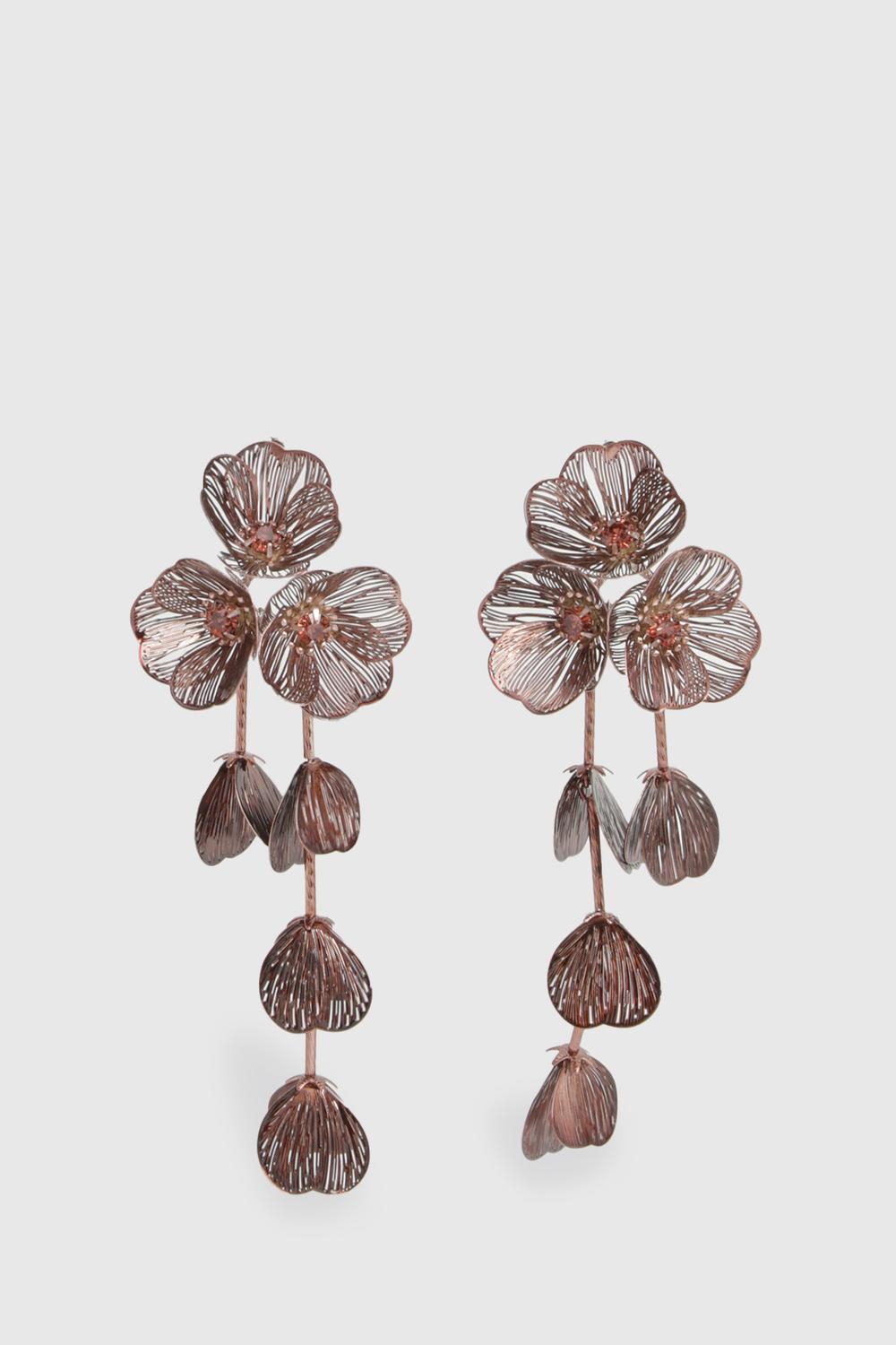 Cluster Flower Drop Earrings
