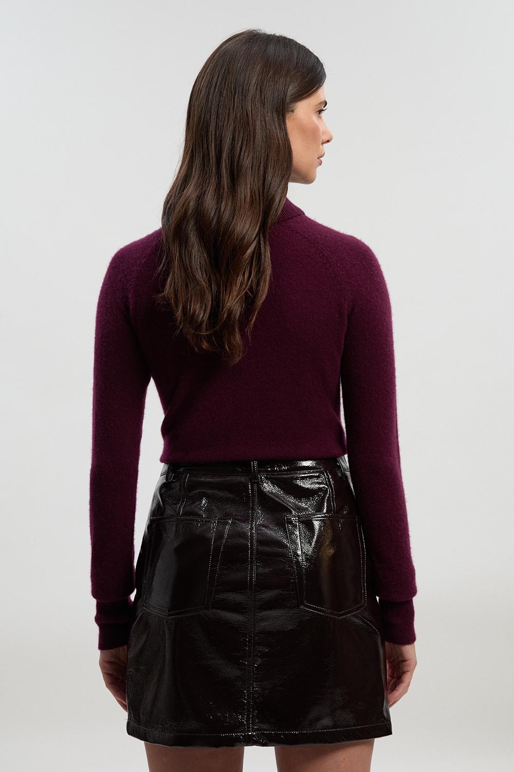 High Shine Faux Leather Mini Skirt