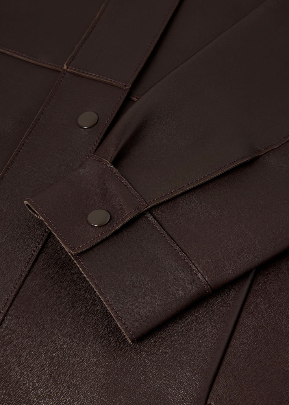 Brown Clean Bonded Leather Jacket