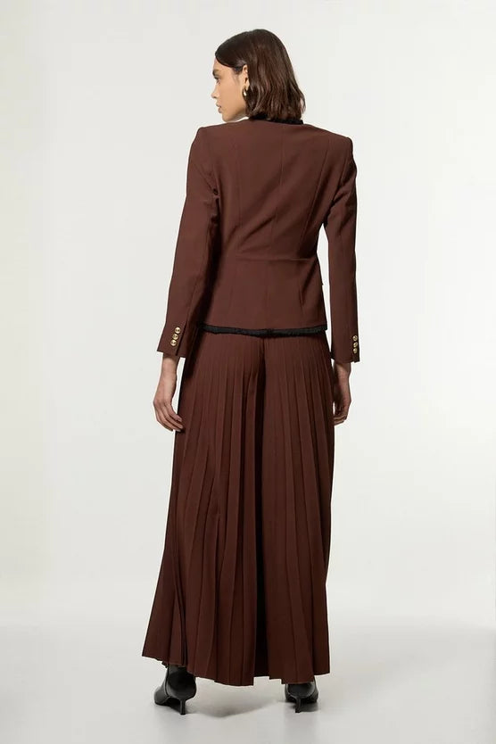 Tailored Crepe Blazer Jumpsuit