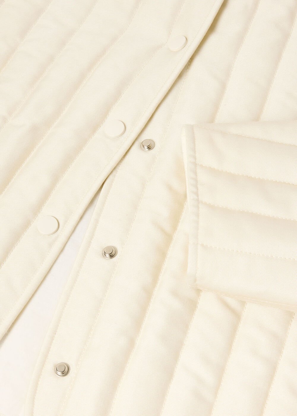 Ivory Cone Sleeve Quilted Jacket