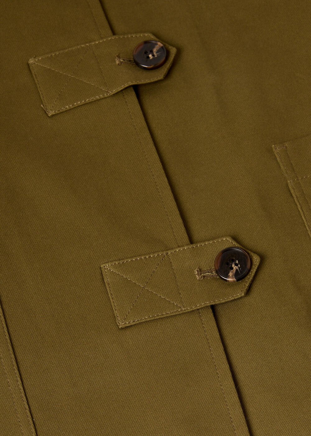 Khaki Corduroy Collar Jacket