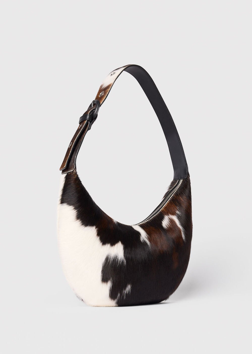 Multicolour Cow Print Hair-On Sia Bag