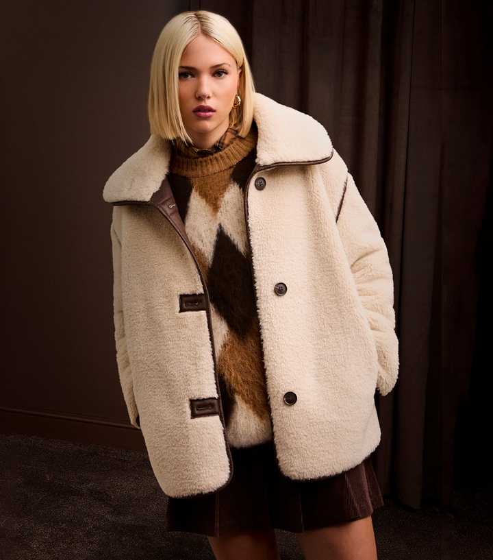 Cream Faux Fur Bonded Jacket