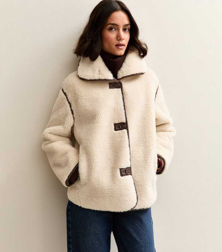 Cream Faux Fur Bonded Jacket