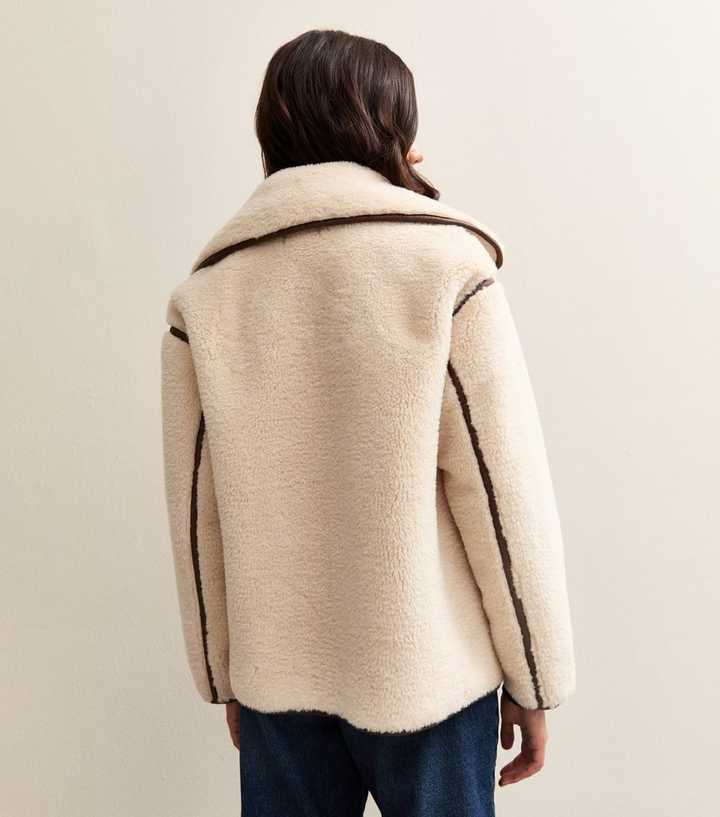 Cream Faux Fur Bonded Jacket