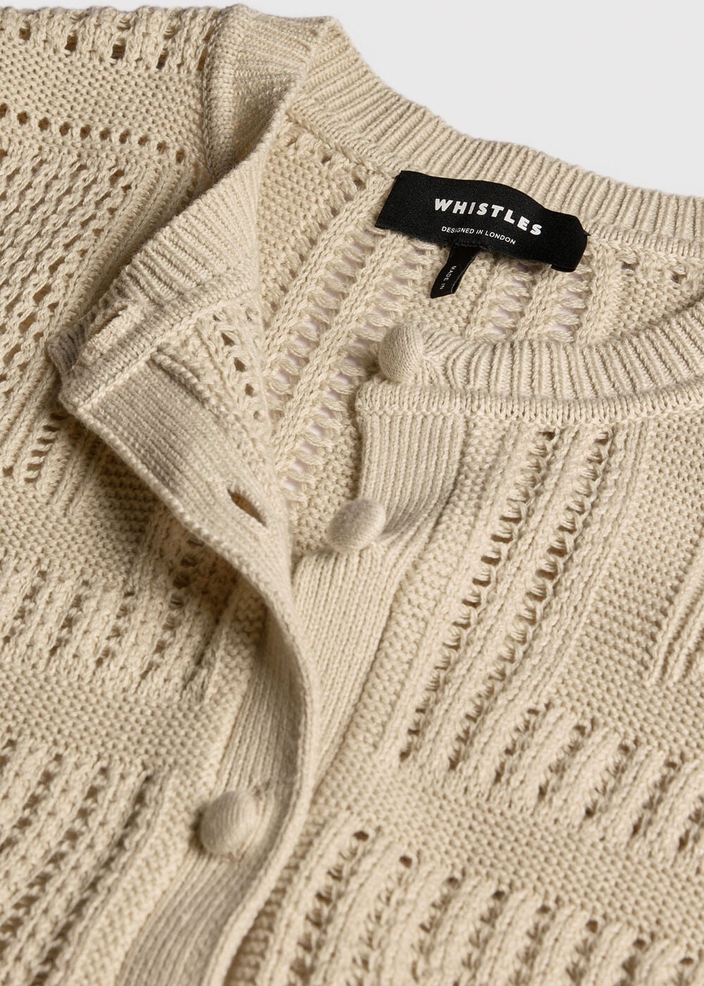 Ivory Crochet Detail Cardigan