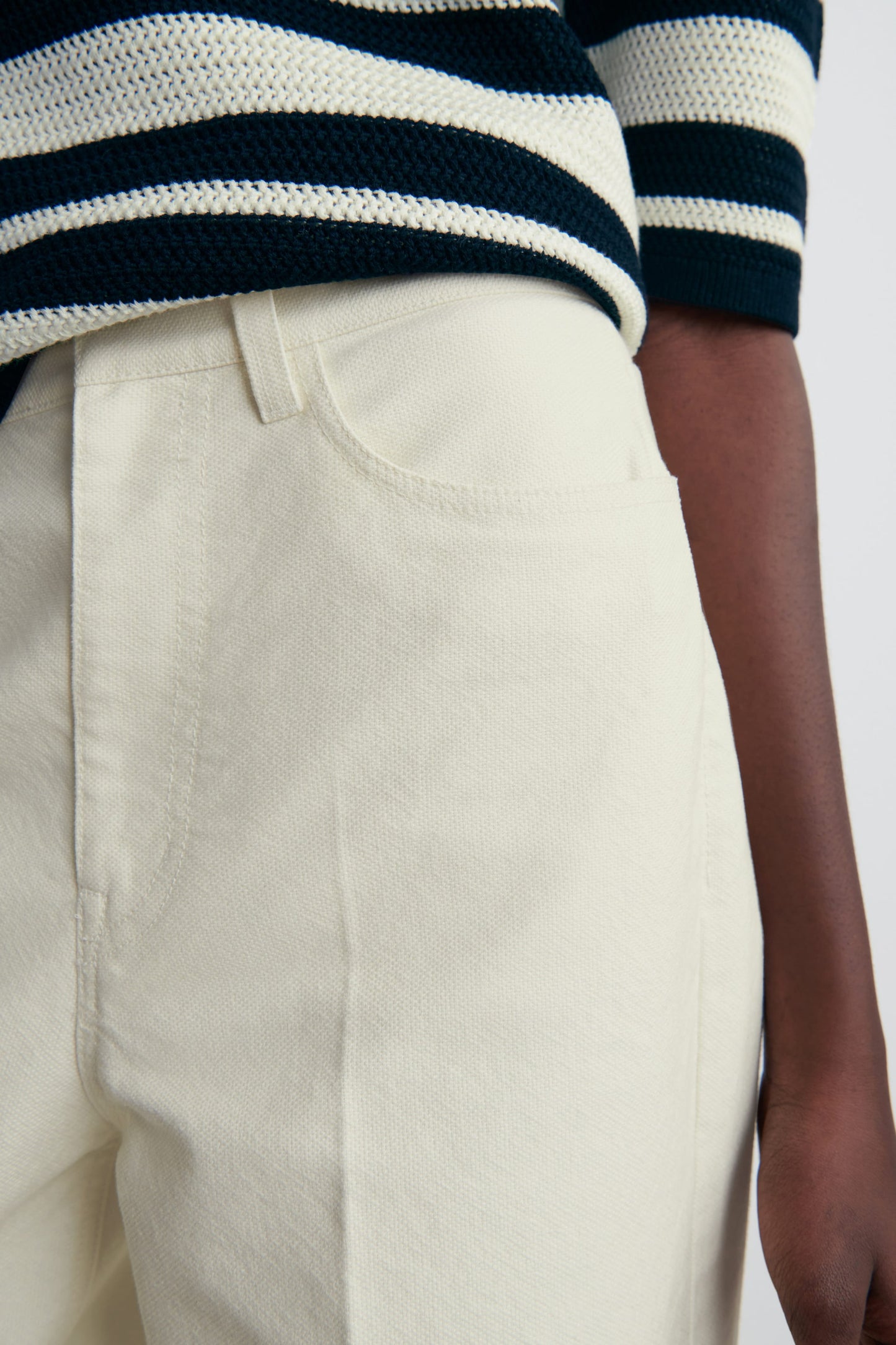 Cotton-Canvas Straight-Leg Trousers
