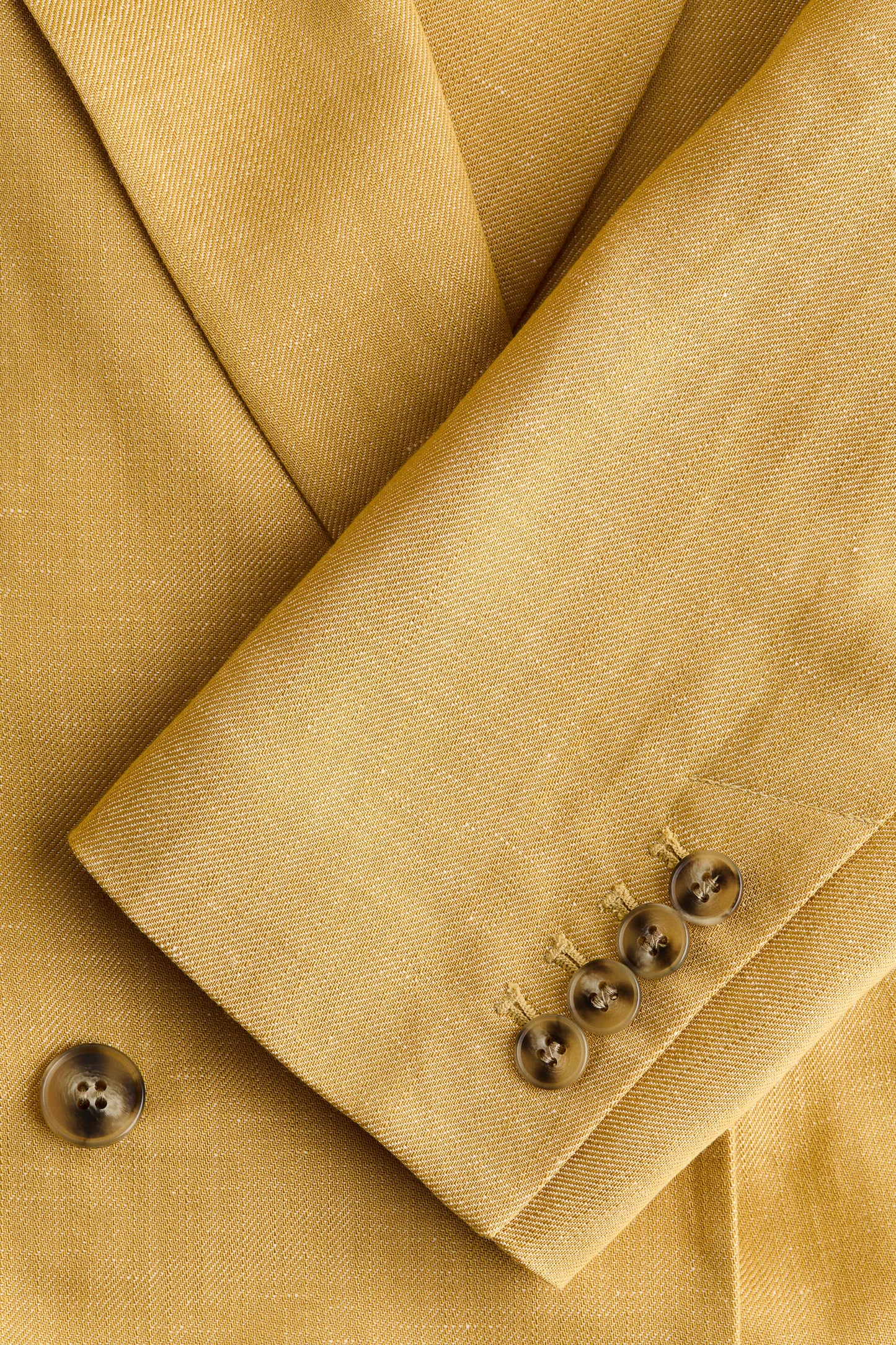 Double-breasted linen-blend blazer