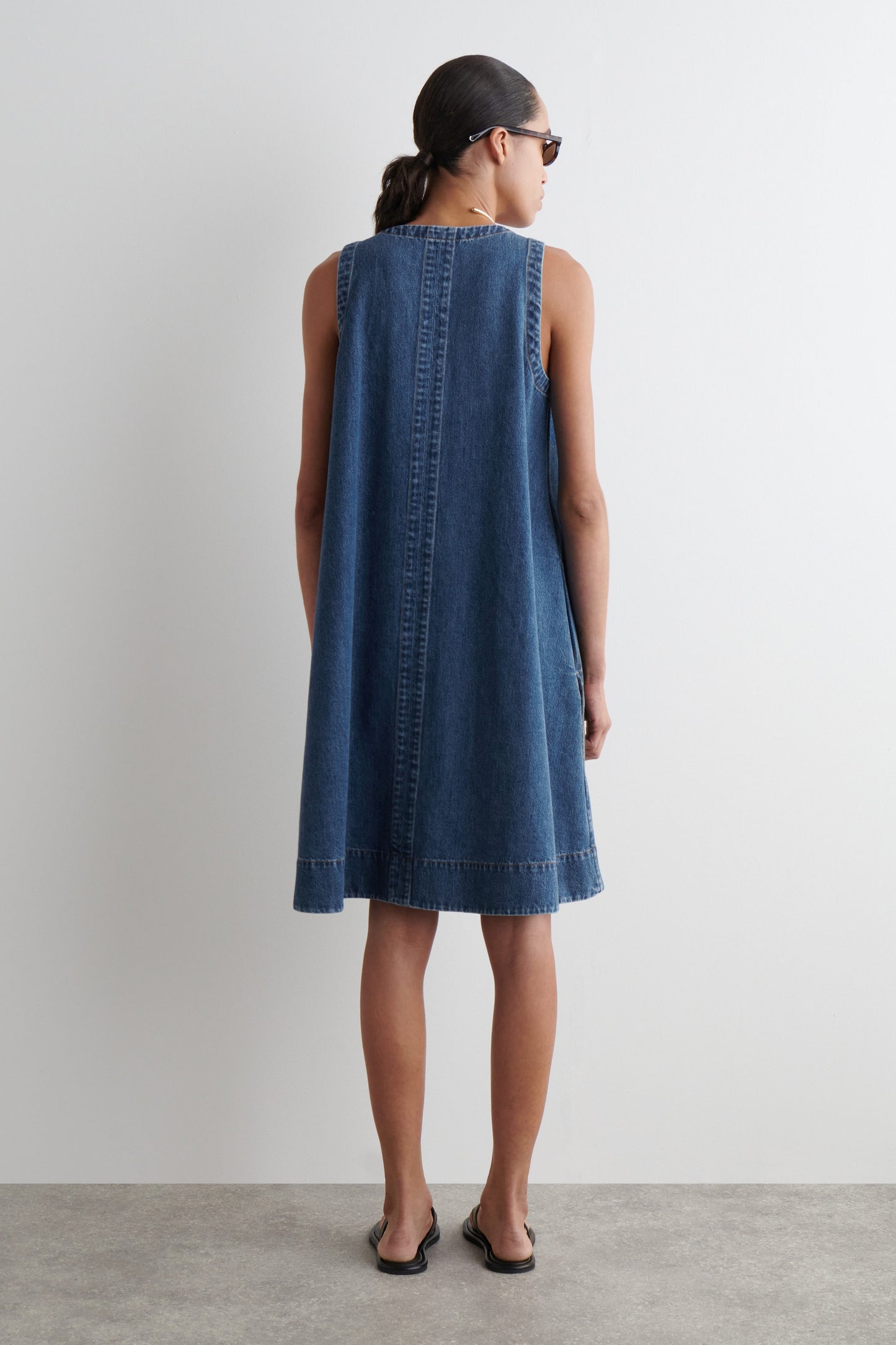Denim A-Line Mini Dress