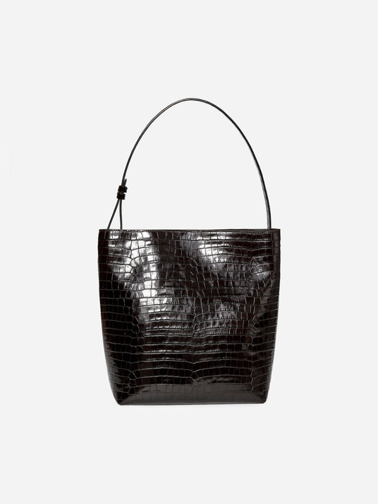 Croc-Effect Leather Tote