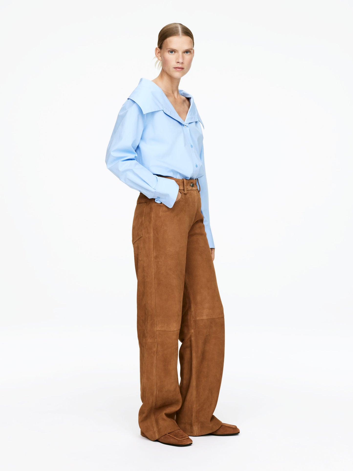 Relaxed Suede Trousers