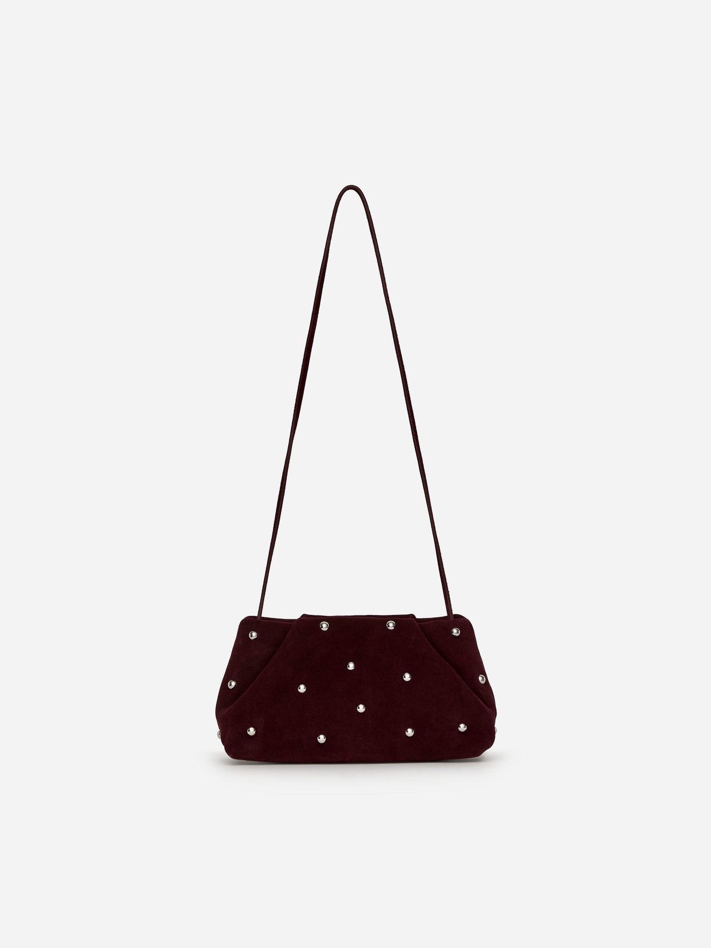 Studded Suede Clutch