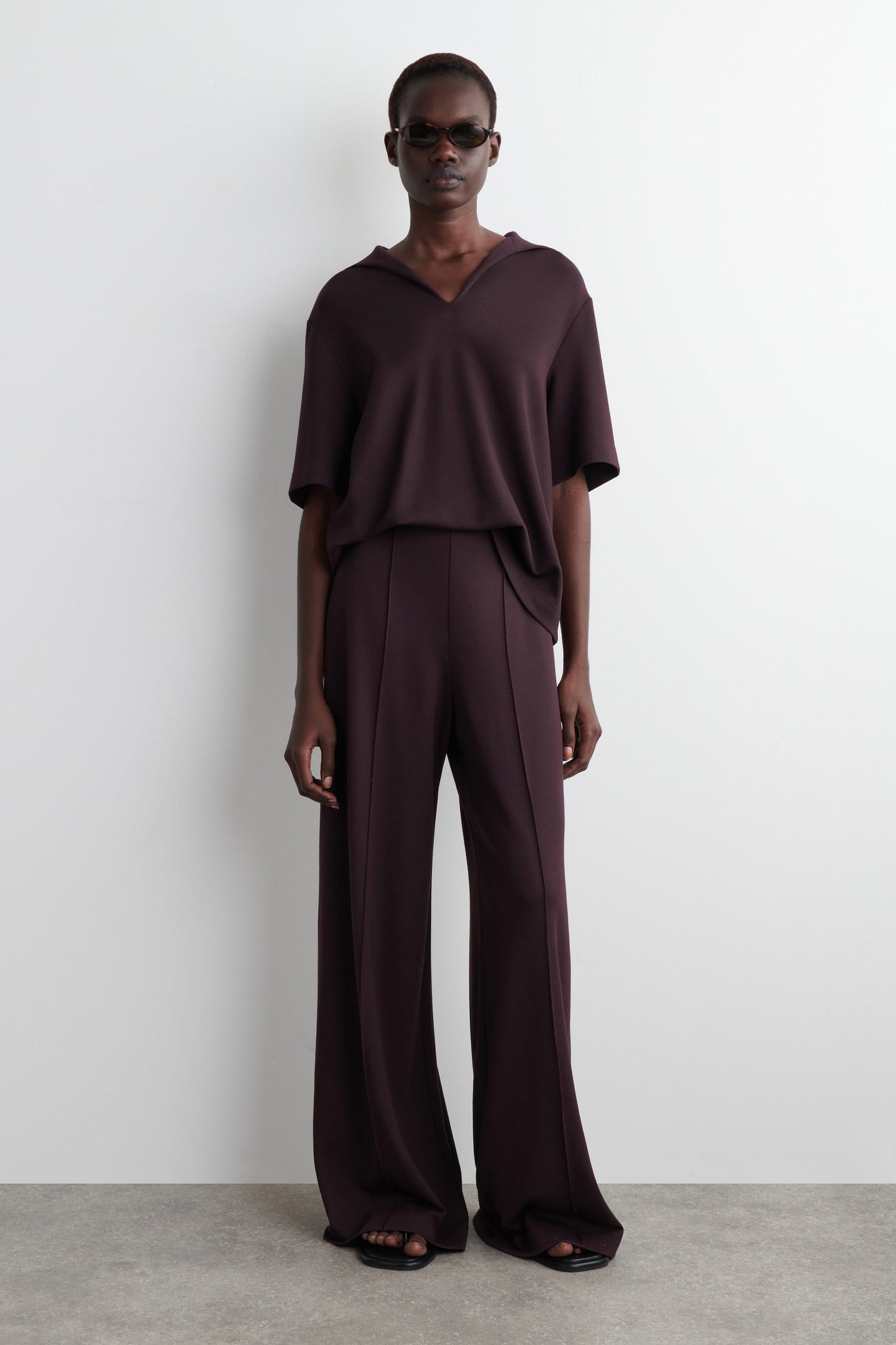 Modal Wide-Leg Trousers