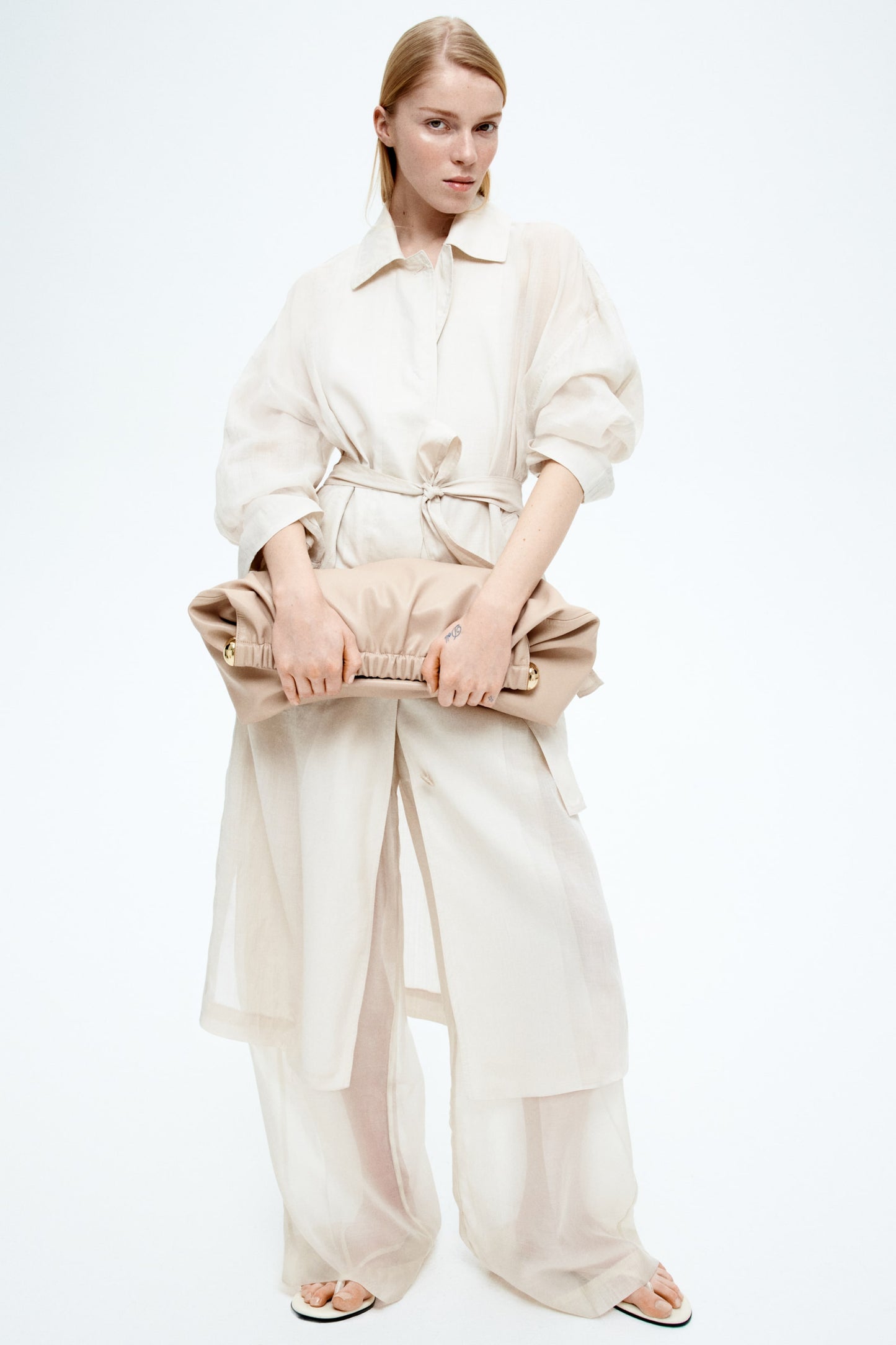 Ramie trench coat