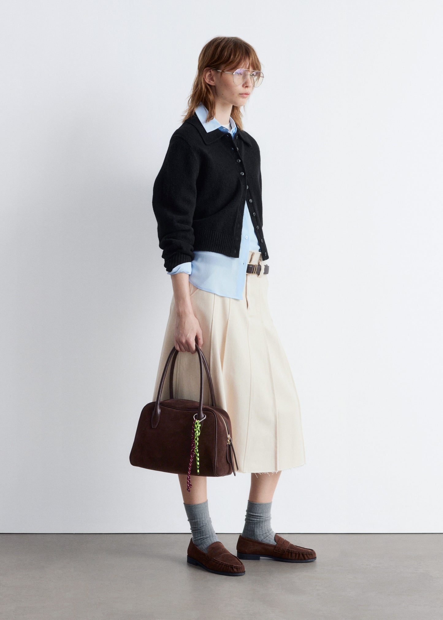 Knitted Collar Cardigan