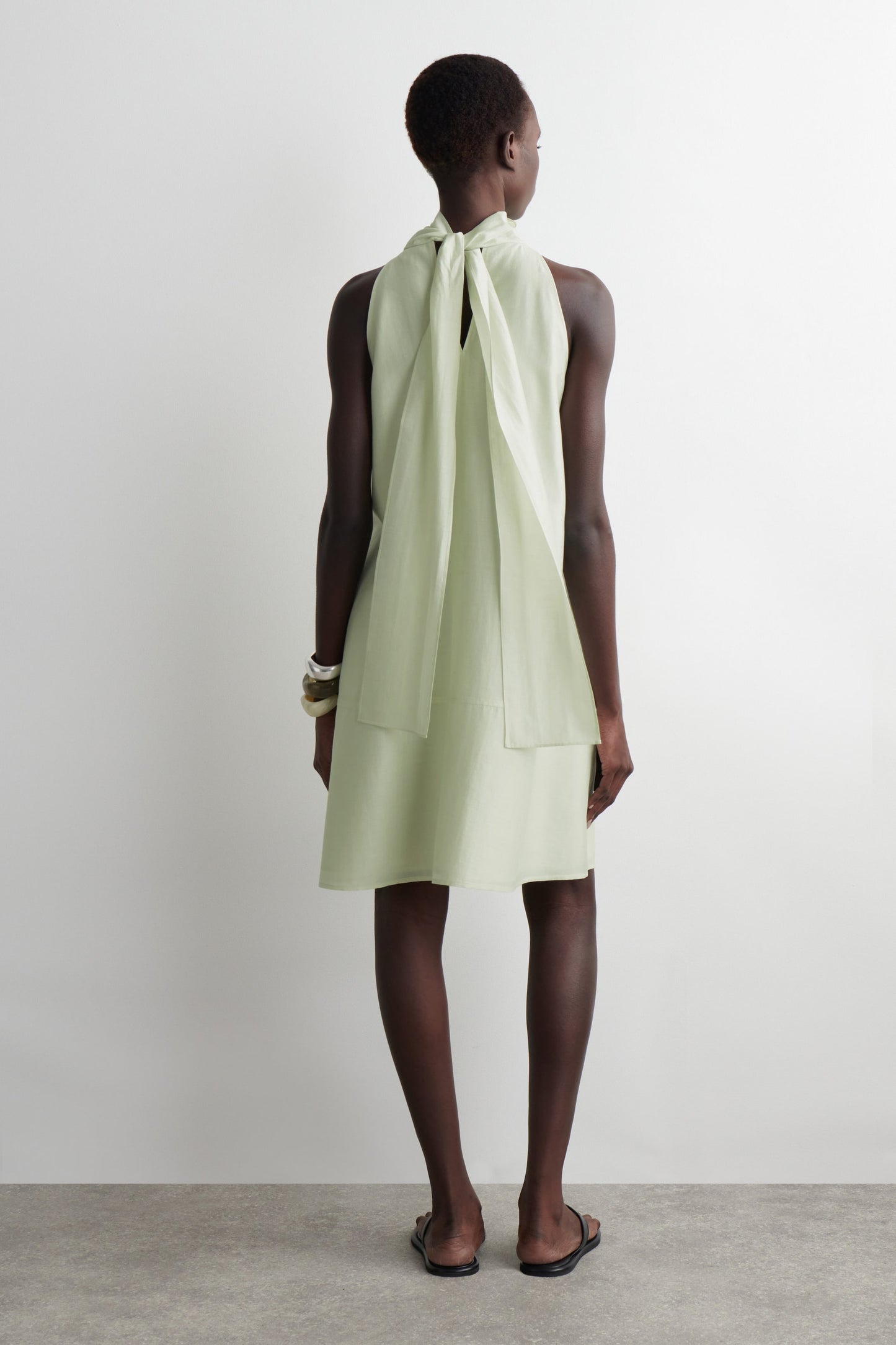 Fluid Halterneck Mini Dress