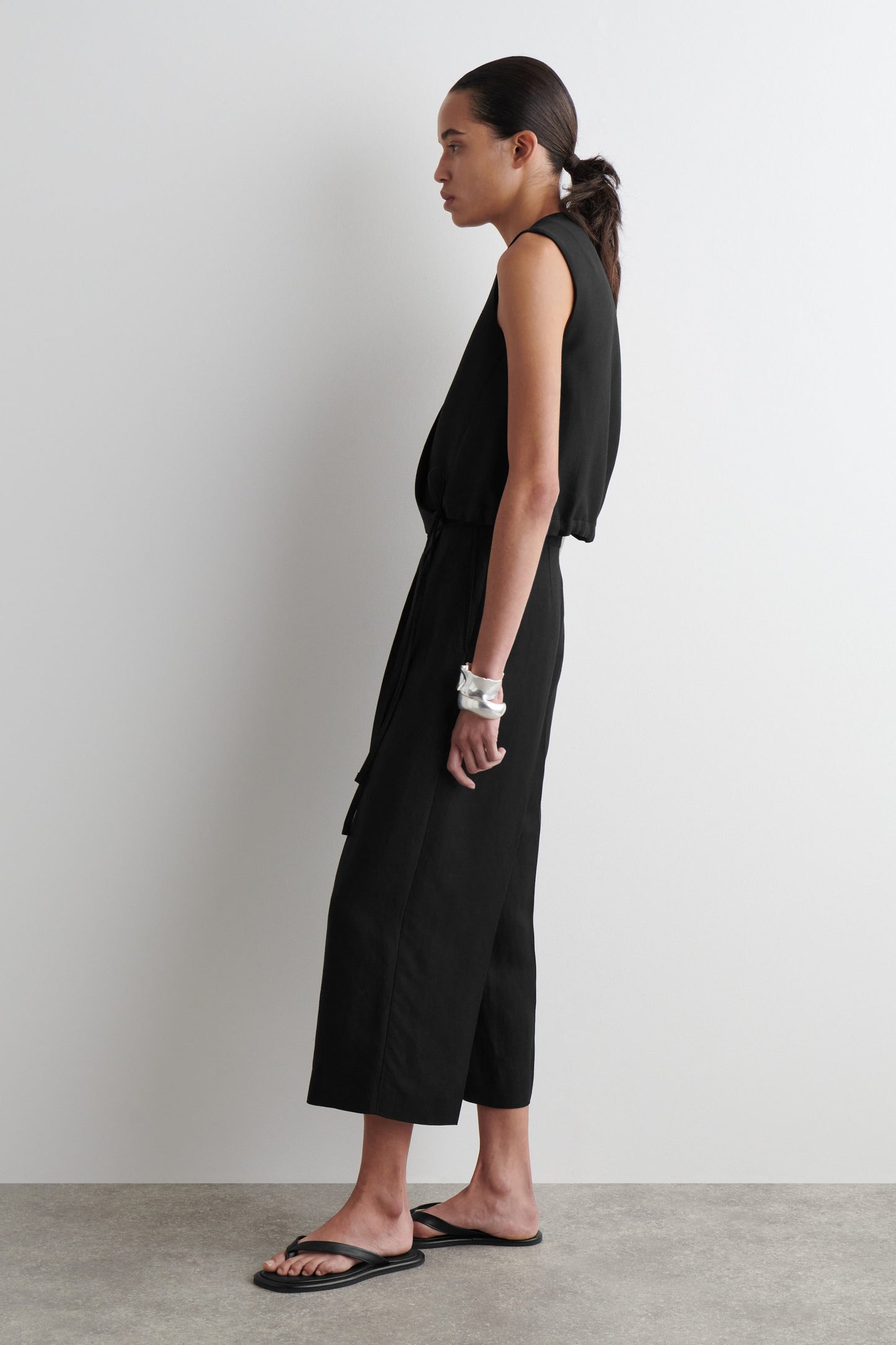 Tie-Detail Wrap Waistcoat