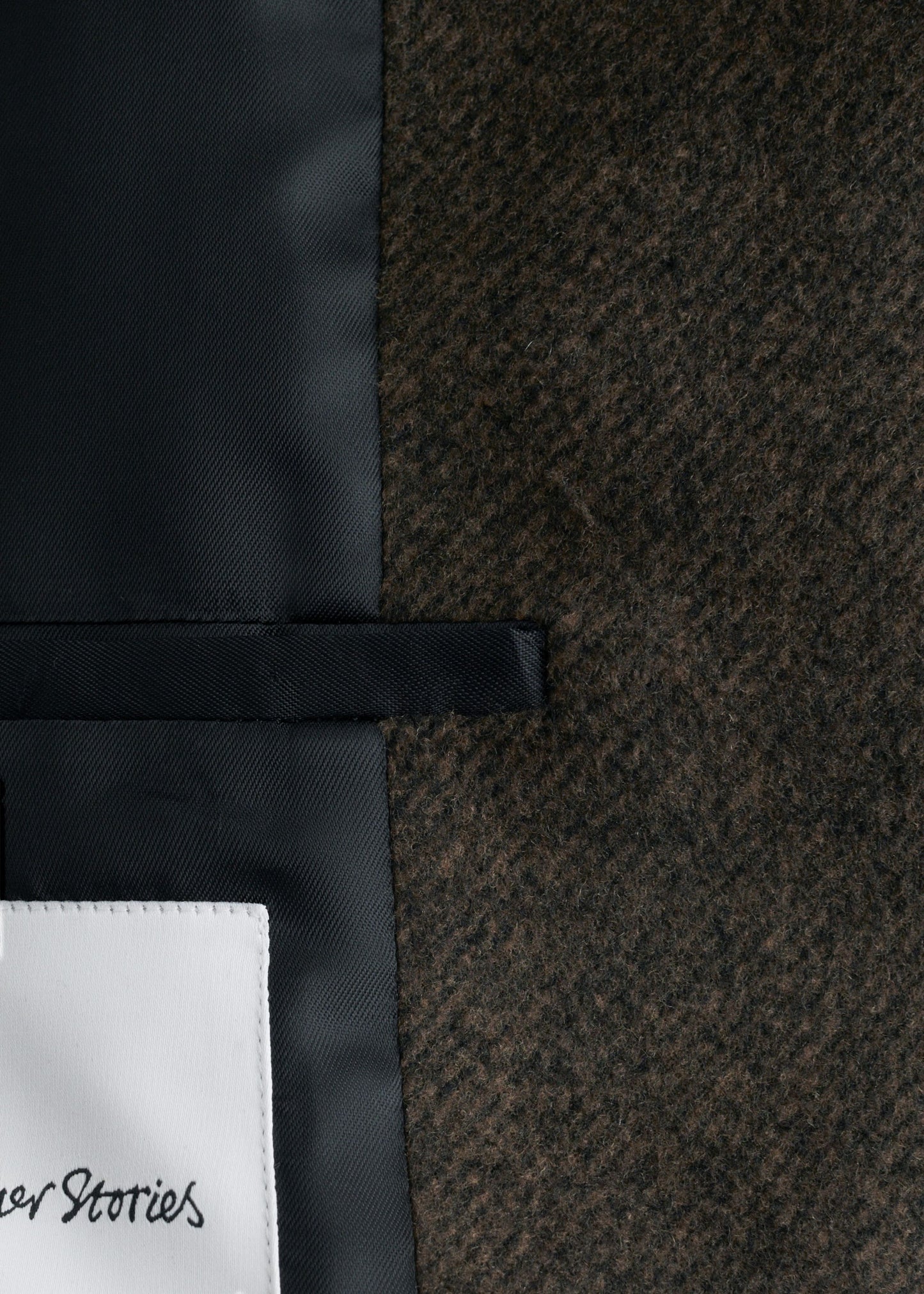 Oversized Leather-Collar Wool Coat